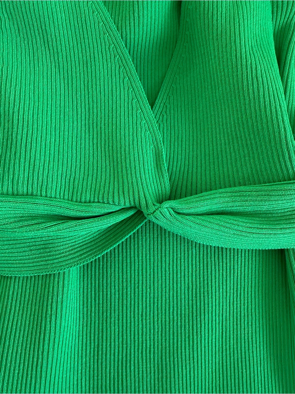 Meshki Bright Green Ribbed Knit Top - Picture 6 of 7